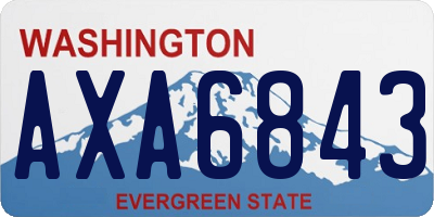 WA license plate AXA6843