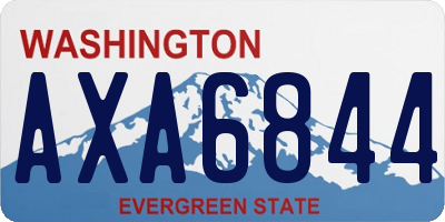 WA license plate AXA6844