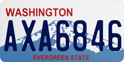 WA license plate AXA6846