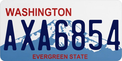 WA license plate AXA6854