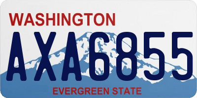 WA license plate AXA6855
