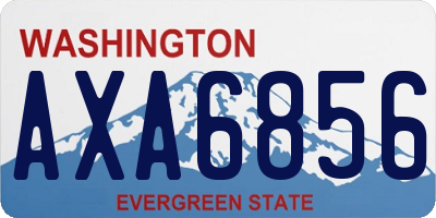 WA license plate AXA6856