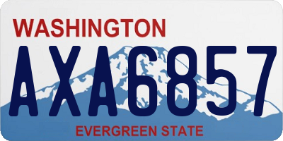 WA license plate AXA6857