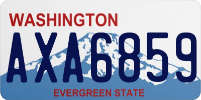 WA license plate AXA6859