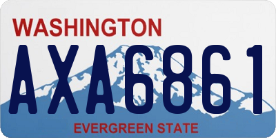 WA license plate AXA6861