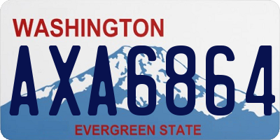 WA license plate AXA6864