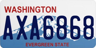 WA license plate AXA6868