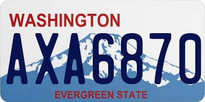 WA license plate AXA6870