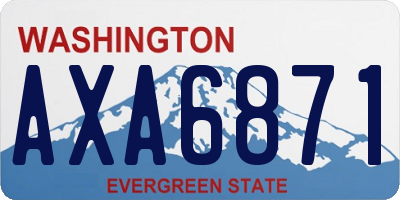 WA license plate AXA6871