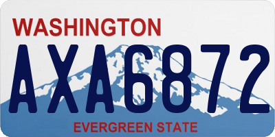 WA license plate AXA6872