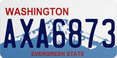 WA license plate AXA6873