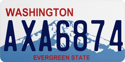 WA license plate AXA6874