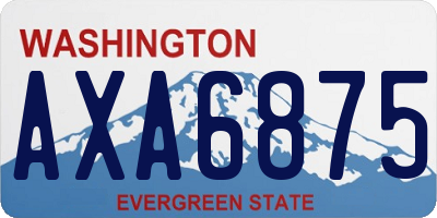 WA license plate AXA6875