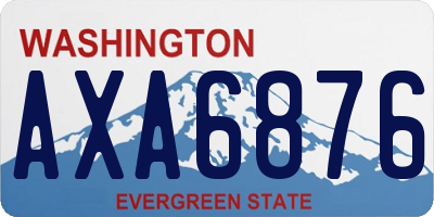 WA license plate AXA6876