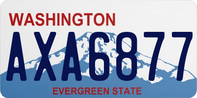 WA license plate AXA6877