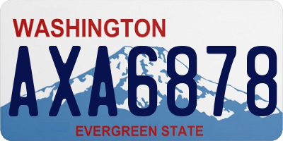 WA license plate AXA6878