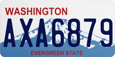 WA license plate AXA6879