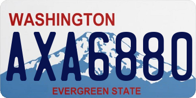 WA license plate AXA6880