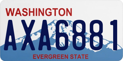 WA license plate AXA6881