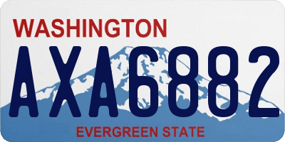 WA license plate AXA6882