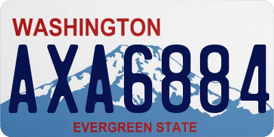 WA license plate AXA6884