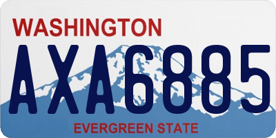 WA license plate AXA6885