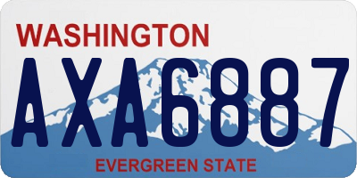 WA license plate AXA6887