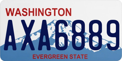 WA license plate AXA6889