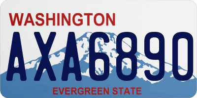 WA license plate AXA6890
