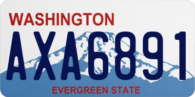 WA license plate AXA6891