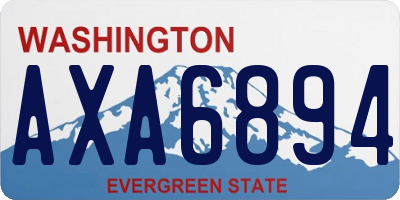 WA license plate AXA6894