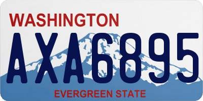 WA license plate AXA6895