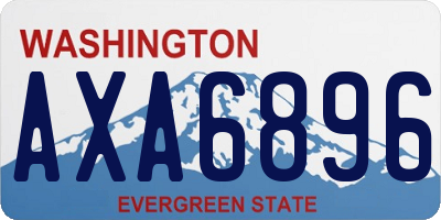 WA license plate AXA6896