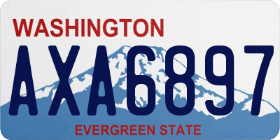 WA license plate AXA6897