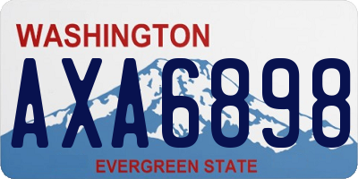WA license plate AXA6898