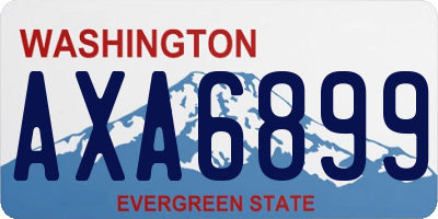 WA license plate AXA6899