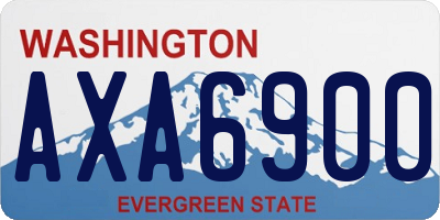 WA license plate AXA6900
