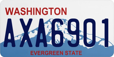 WA license plate AXA6901