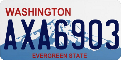 WA license plate AXA6903