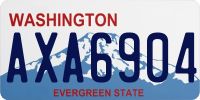 WA license plate AXA6904