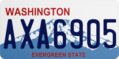 WA license plate AXA6905