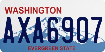 WA license plate AXA6907