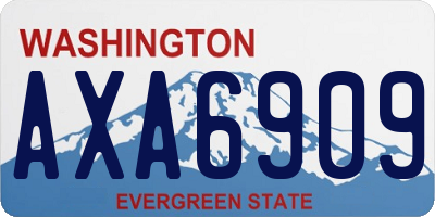 WA license plate AXA6909