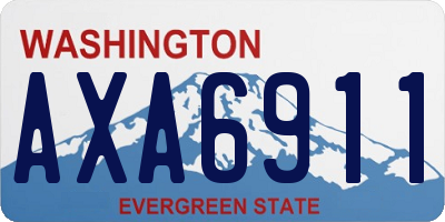 WA license plate AXA6911