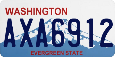 WA license plate AXA6912