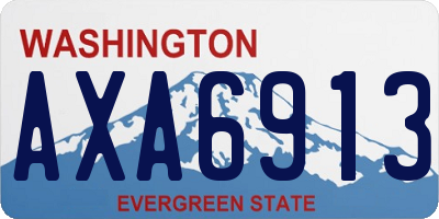 WA license plate AXA6913