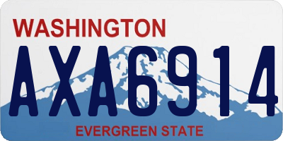 WA license plate AXA6914