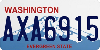 WA license plate AXA6915