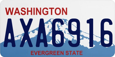 WA license plate AXA6916