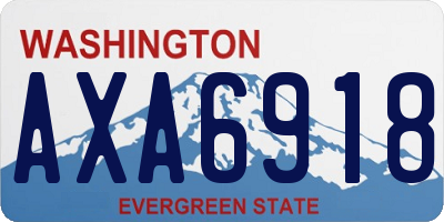 WA license plate AXA6918